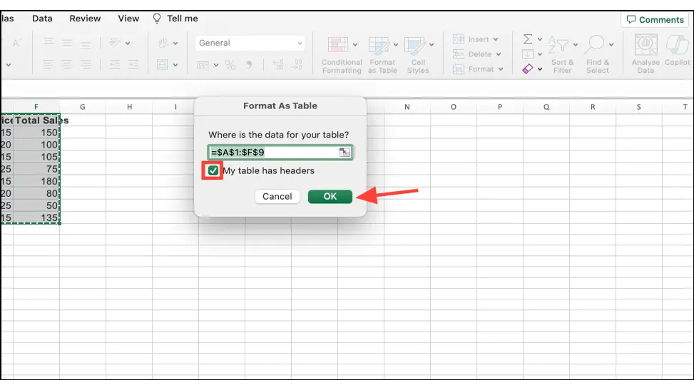 스프레드시트용 Excel에서 Copilot을 사용하는 방법