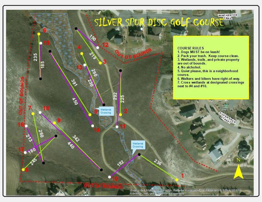 Silver Spur Disc Golf Map Steamboat 2 Metro District