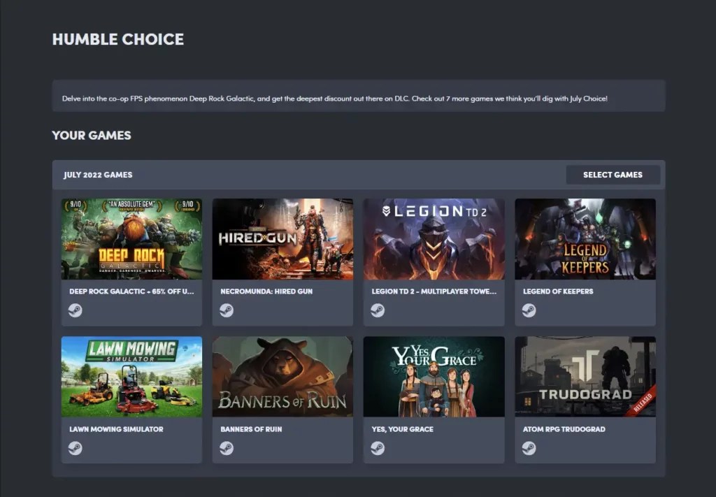 Humble Choice July 2022 Out Now! Steam Deck HQ