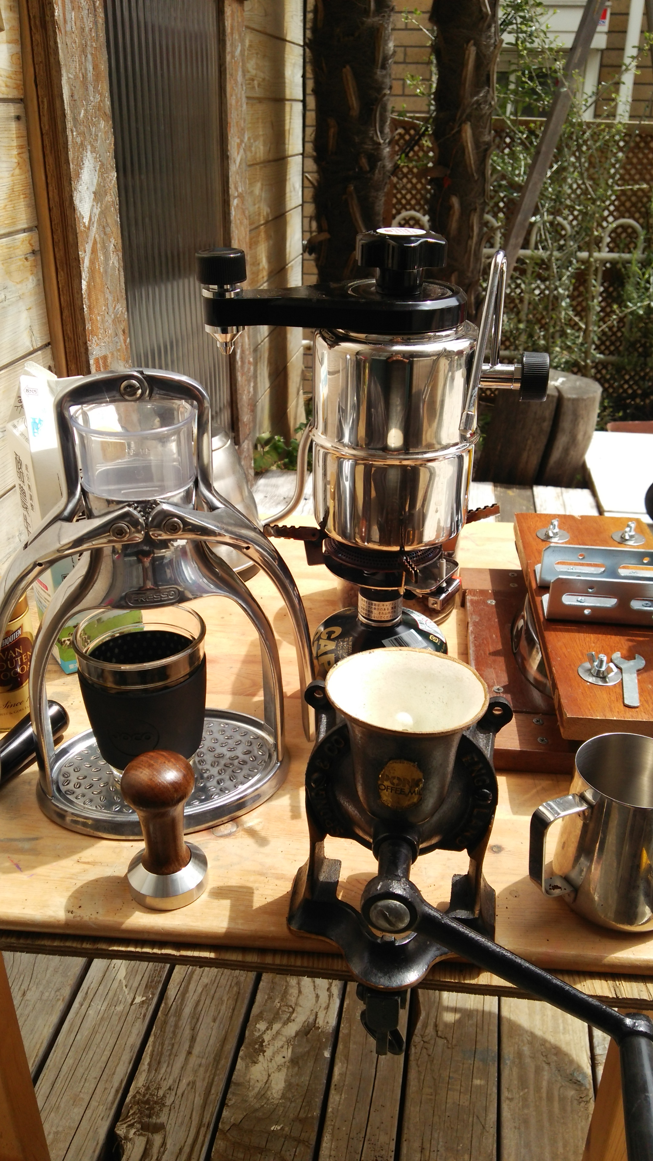 SPONG COFFEE MILL Steam Piston Brewing