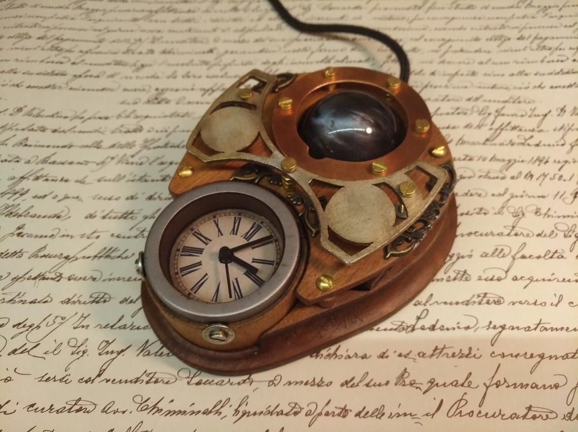 Steampunk trackball mouse 2