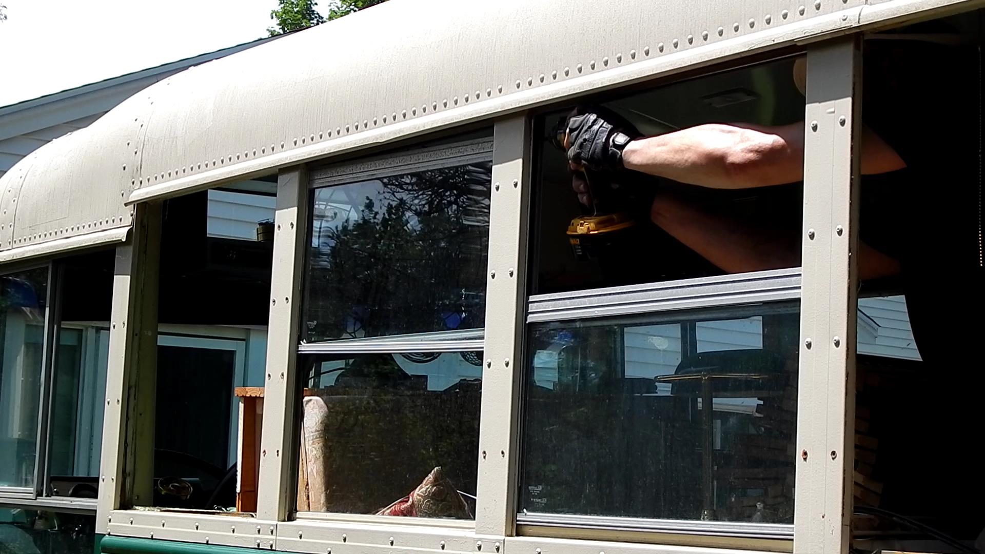 Bus Windows that Open From the Bottom