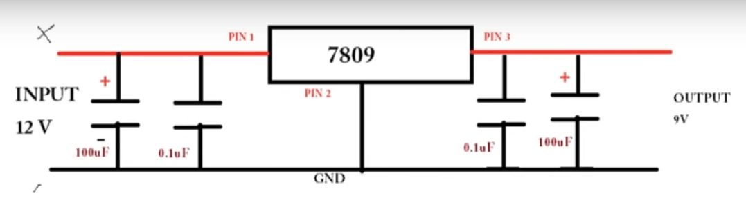 How to make a 12v DC to 9v DC power converter.