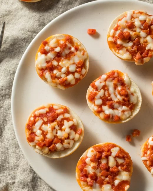 Pizza Bagel Bites in the Microwave • Steamy Kitchen Recipes Giveaways
