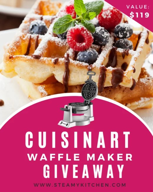 CuisinArt Waffle Iron Giveaway • Steamy Kitchen Recipes Giveaways