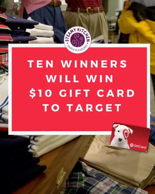 10 Target Gift Card Instant Win • Steamy Kitchen Recipes Giveaways