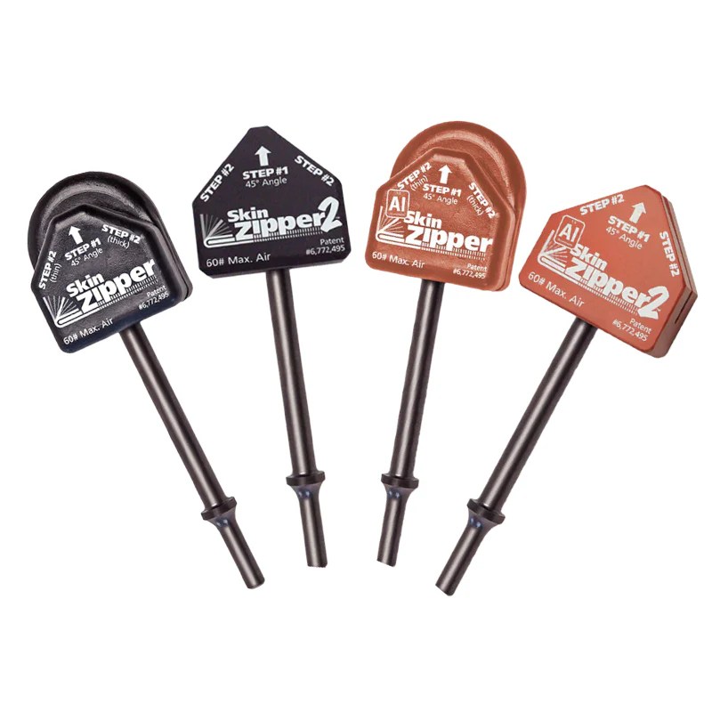 Skin Zipper Collection includes Air Hammer attachment tools that skin