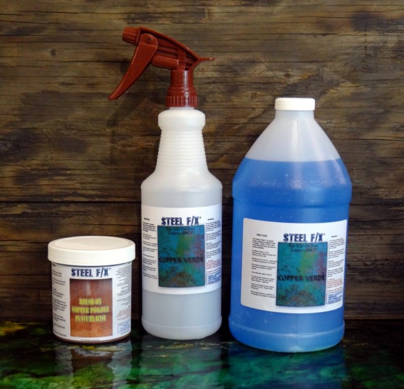 VERDIGRIS (AGED COPPER) PATINA FOR STEEL COPPER VERDE™ KIT