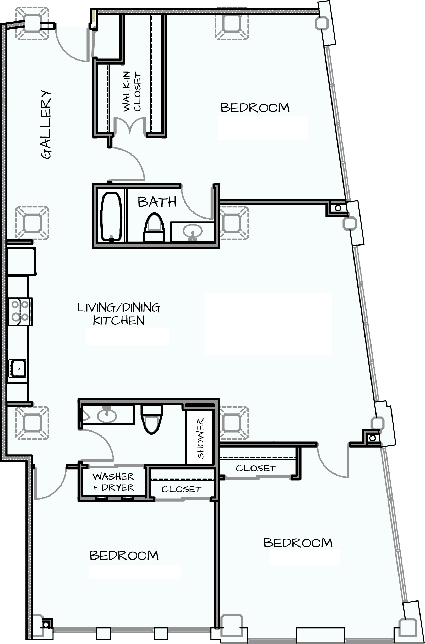 samplefloorplan Steel House Lofts Condos for Sale in San Antonio