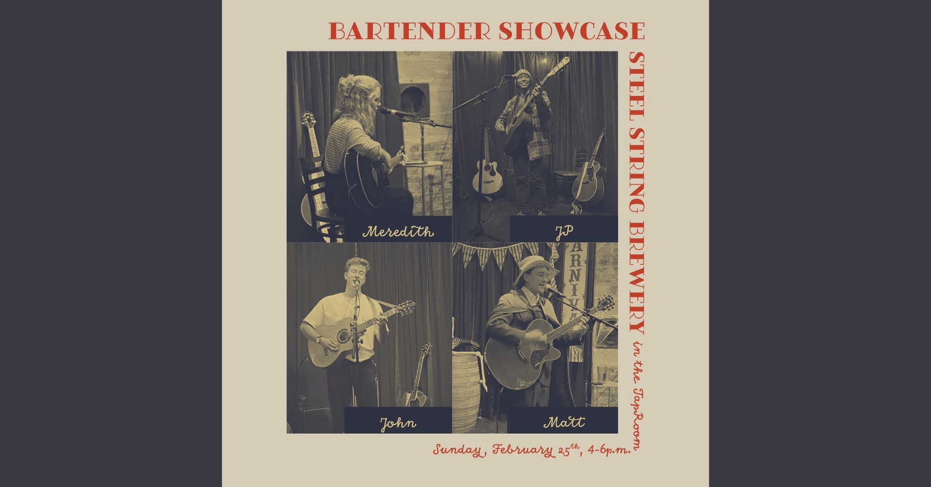 Steel String Sessions Bartender Showcase Steel String Brewery