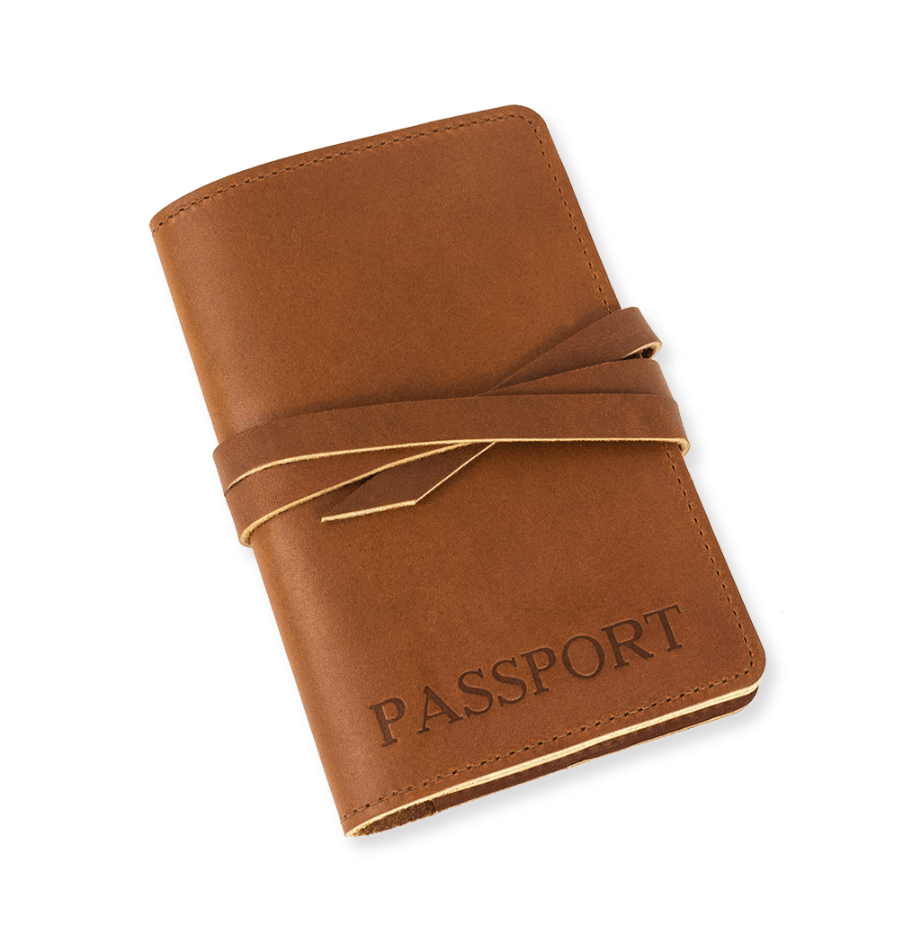 Passport Travel Wallet Steel Timber Leather