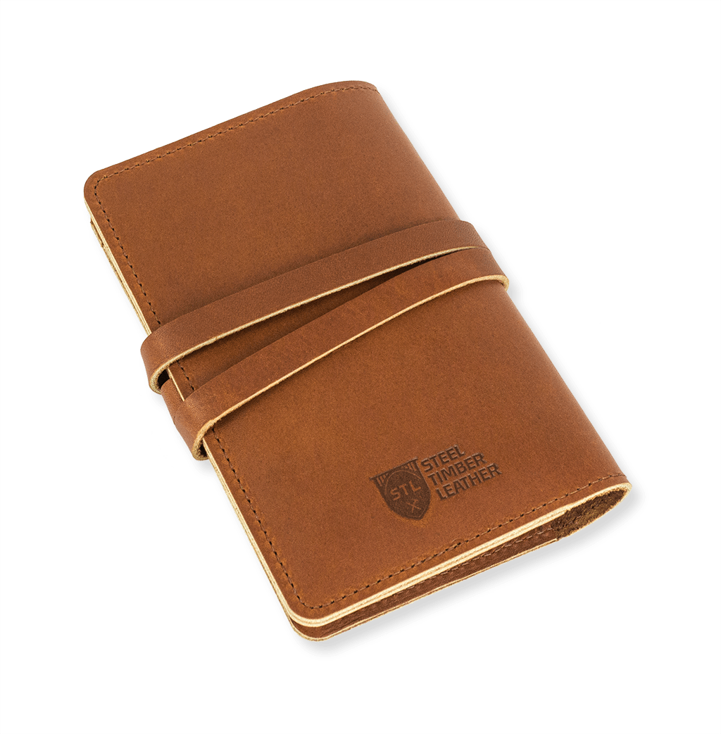 Passport Travel Wallet Steel Timber Leather