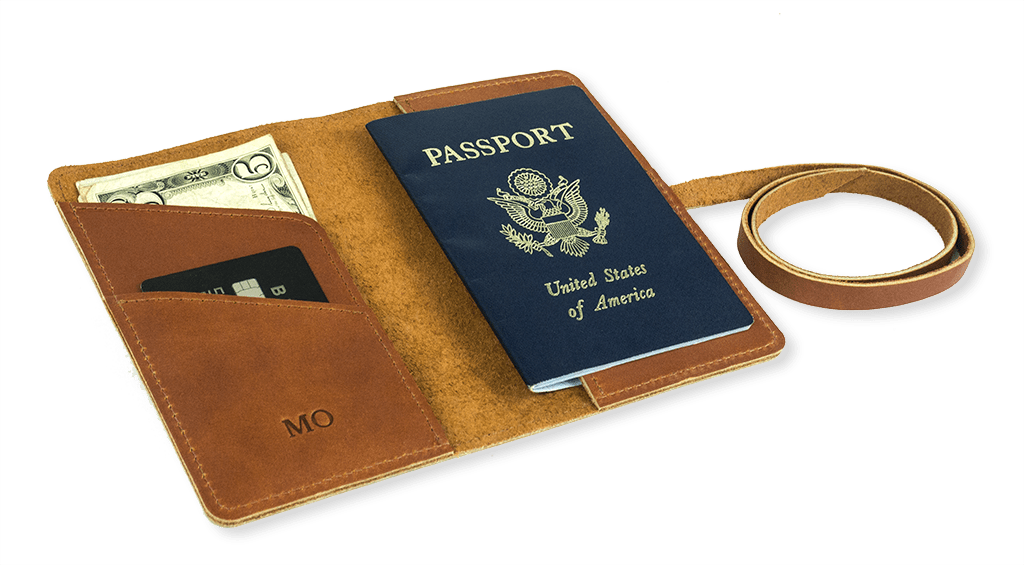 Passport Travel Wallet Steel Timber Leather