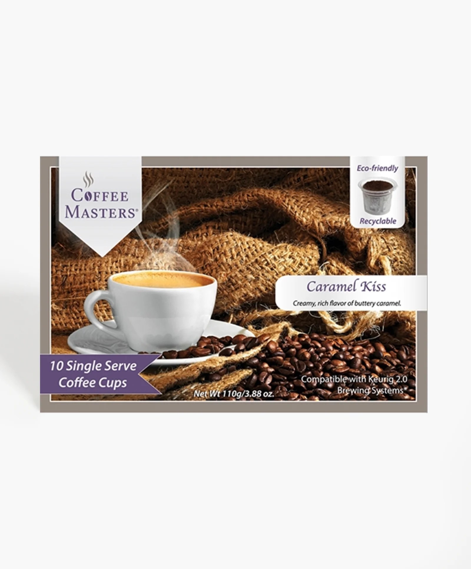 Coffee Masters Caramel Kiss Single Serve KCups (Case of 6 Boxes