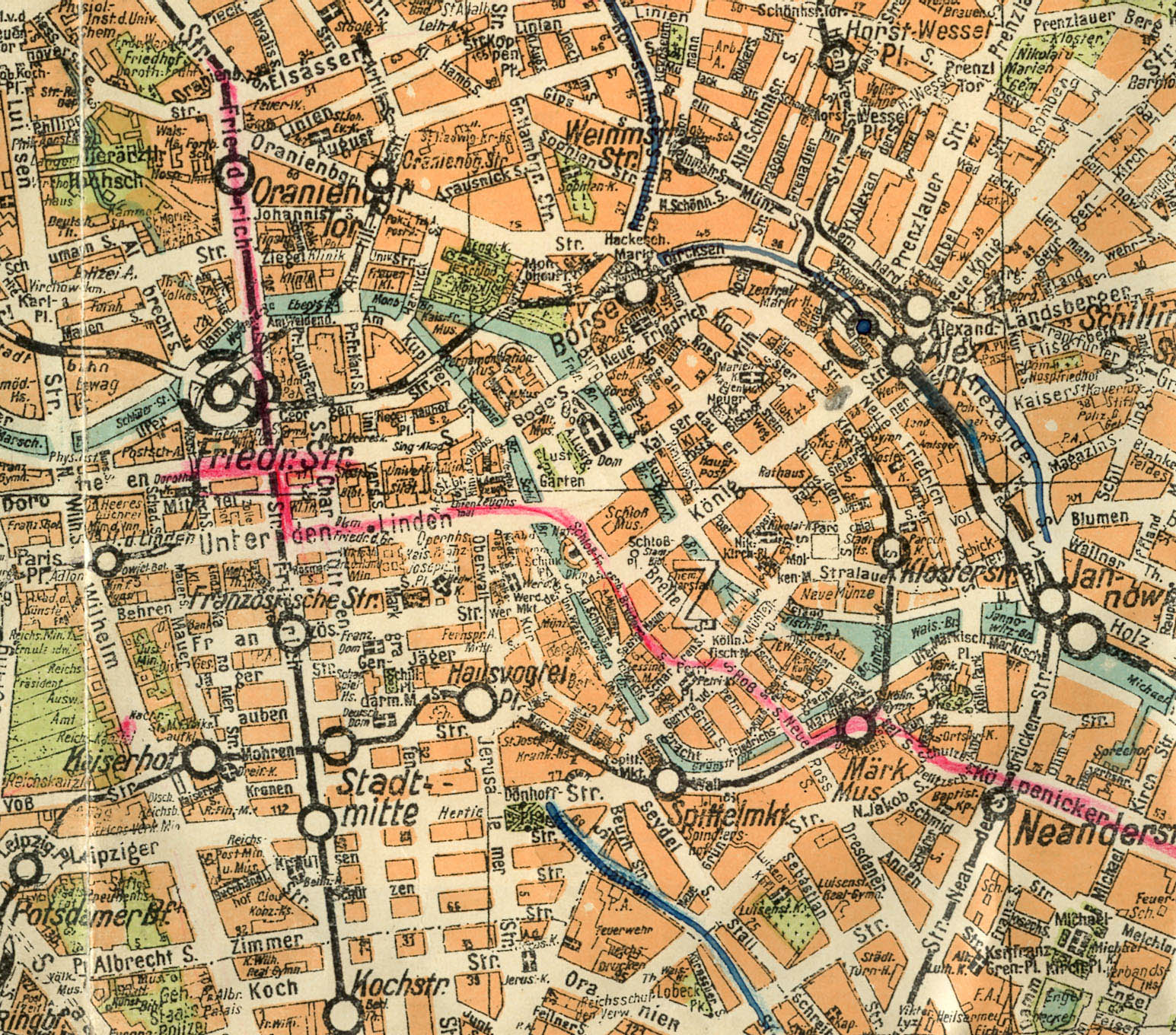 Historischer Stadtplan Historischer Stadtplan Berlin