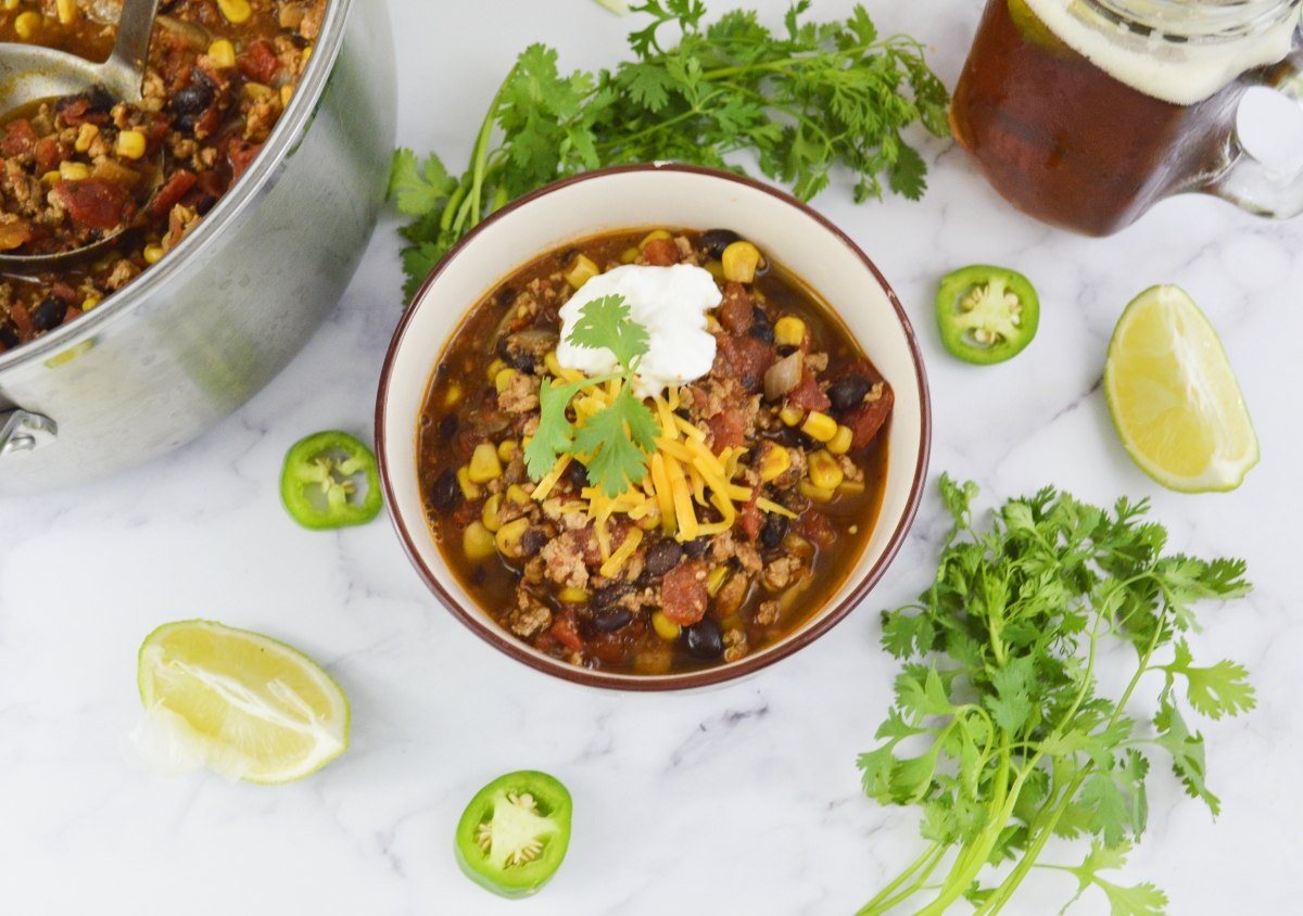 Corn & Black Bean Turkey Chili Stef's Eats and Sweets