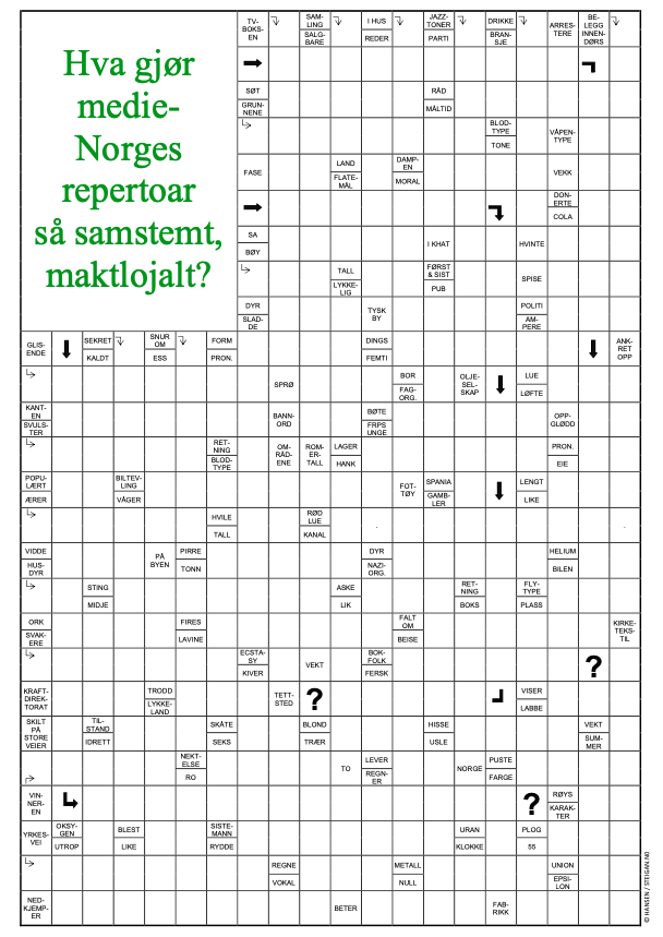 Kryssord 4 på steigan.no steigan.no