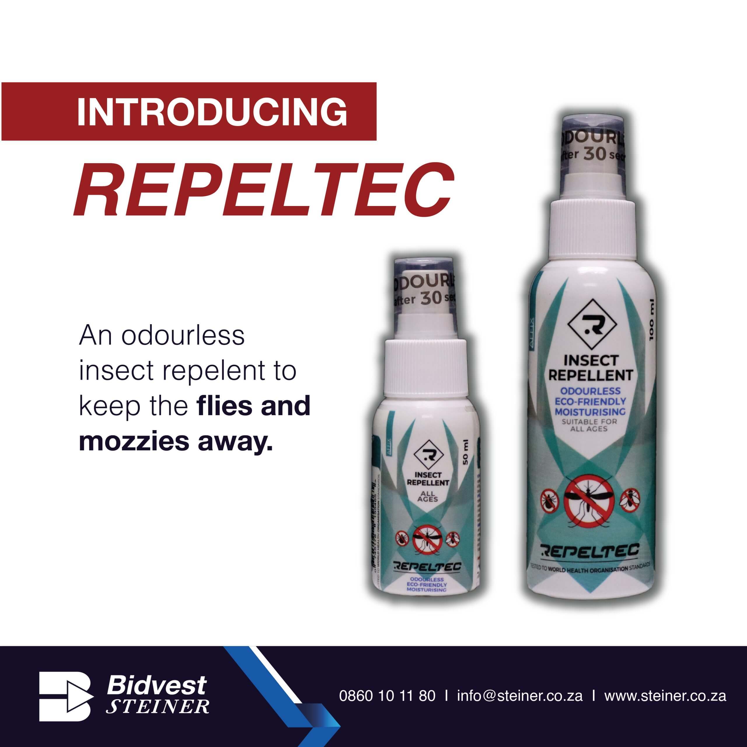Repeltec Odorless InsectRepellent Bidvest Steiner