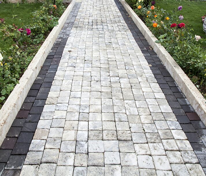 Silver Travertine Cobblestones Steinja