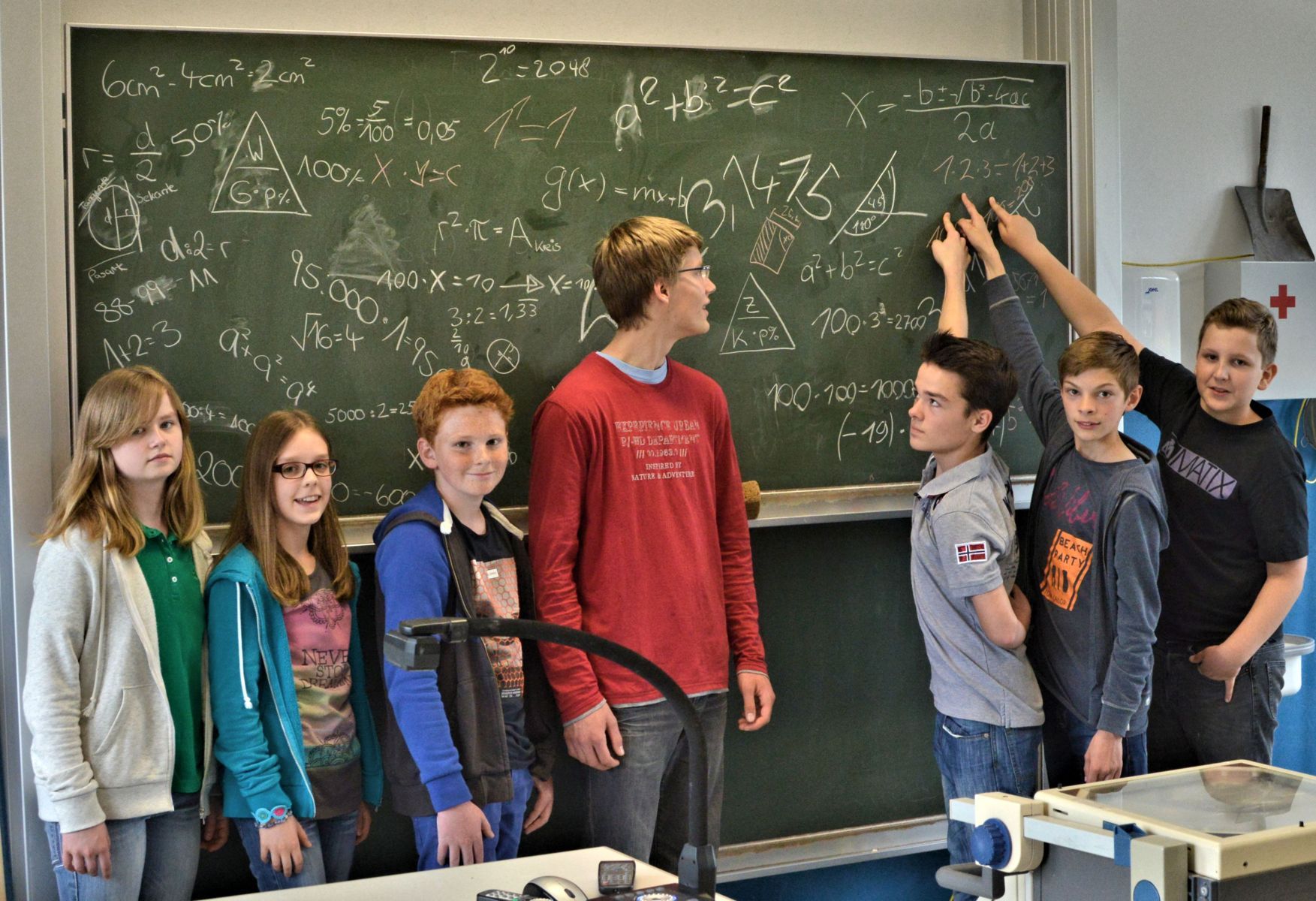 Schülerinnen und Schüler der Steinmühle bei MatheWettbewerben