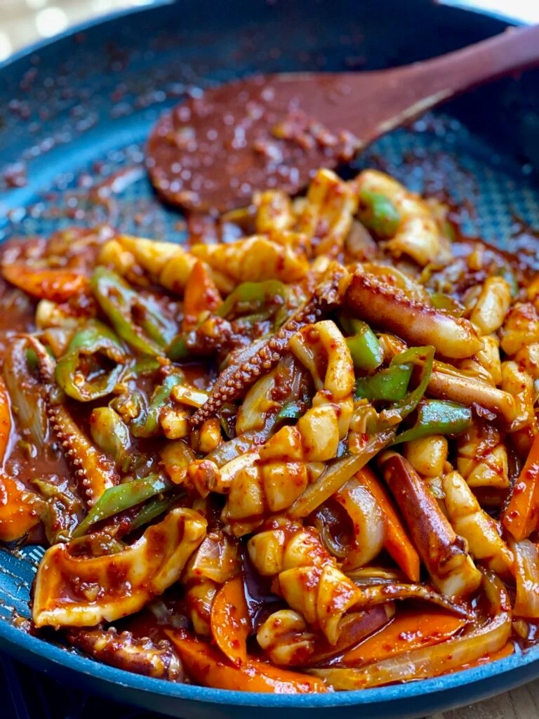 Ojingeo Bokkeum 오징어 볶음 Spicy Stir Fried Squid