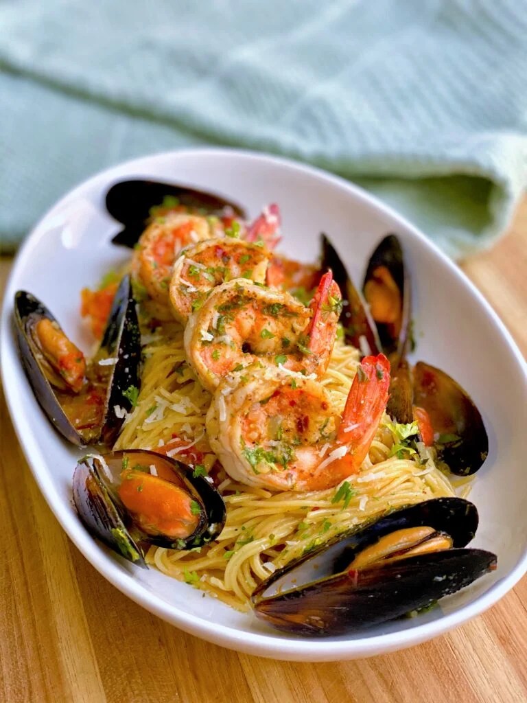 Summer Seafood Pasta With White Wine Sauce Deporecipe.co