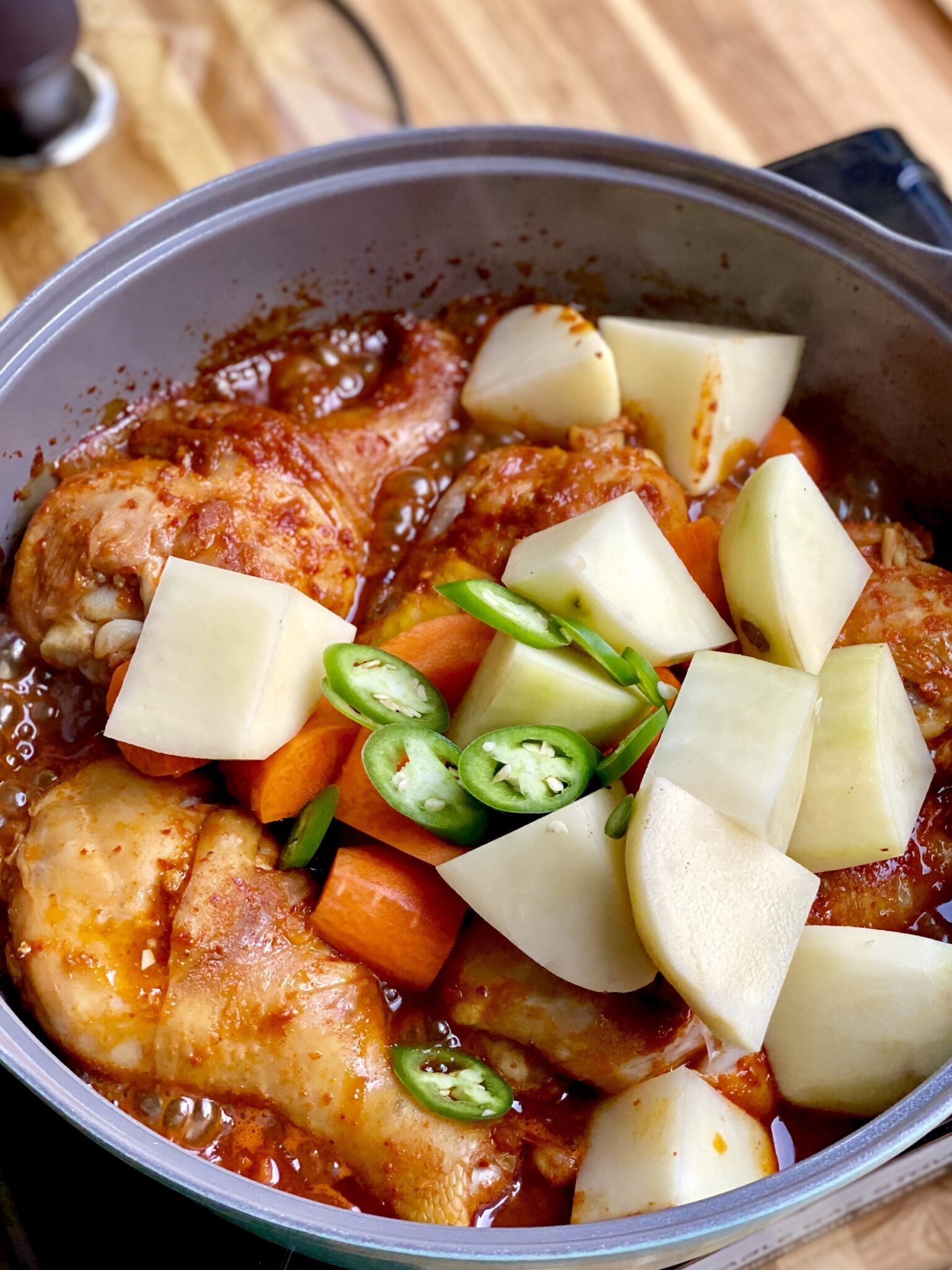 Korean Spicy Chicken Stew (Dakdoritang)