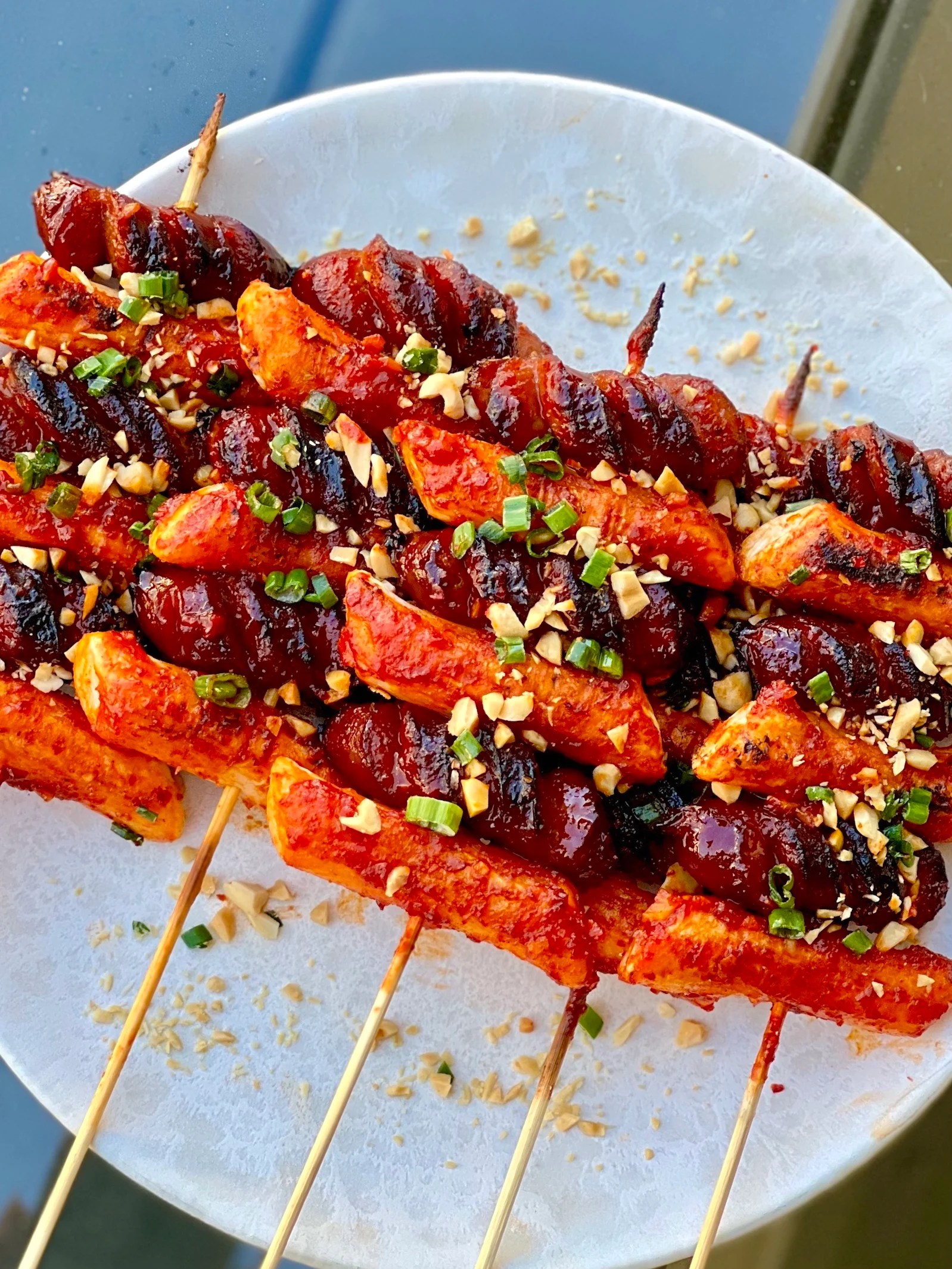 Sotteok Sotteok (Korean Sausage and Rice Cake Skewers)