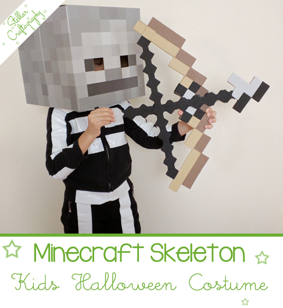 Minecraft Skeleton Kids Halloween Costume Stellar Craftography