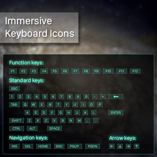 Immersive Keyboard Icons Mod Stellaris mod