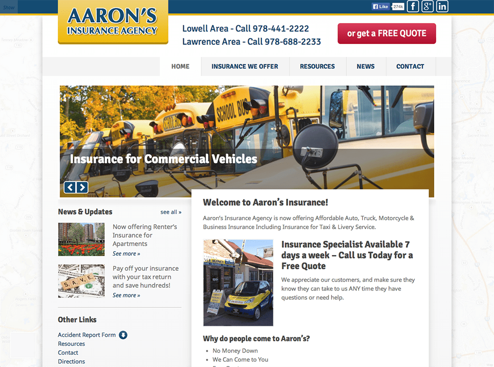 Aaron’s Insurance Stellar Web Studios