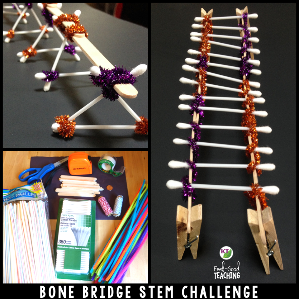 Bone Bridge Halloween STEM Challenge STEM Activities for Kids