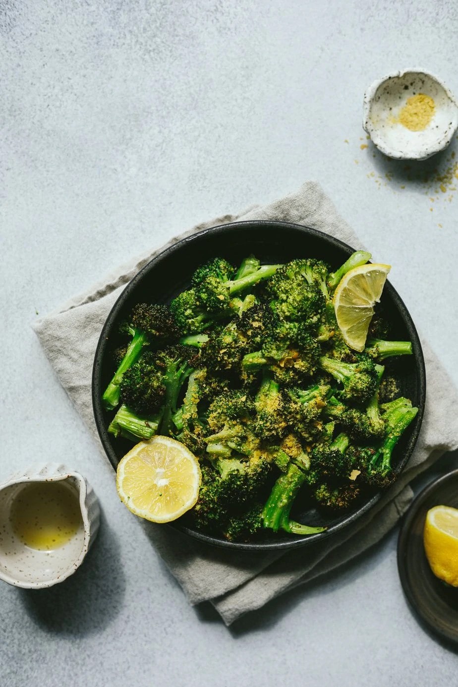 Air Fryer Broccoli with Lemon (Keto, GlutenFree) Stem and Spoon