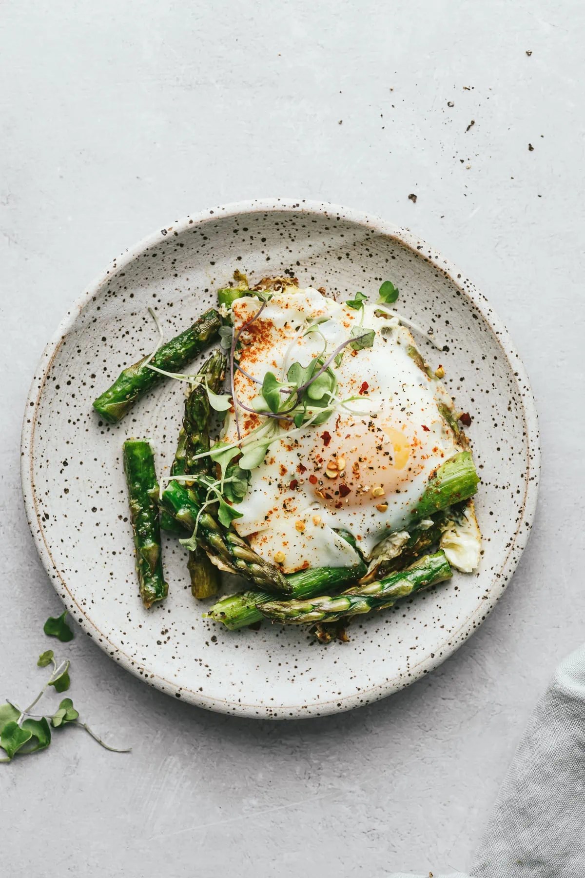 Skillet Asparagus and Eggs Stem and Spoon