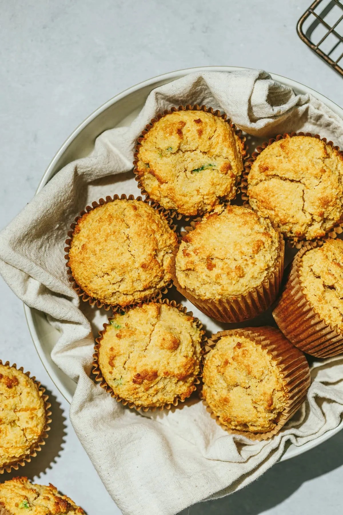 Keto Cornbread Muffins with Almond Flour (Low Carb) Stem and Spoon
