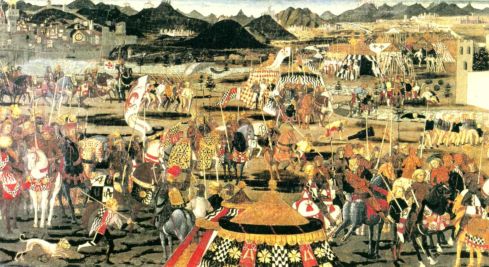 La Presa Di Pisa” Dipinta Sul Fronte Di Cassone Conservato Alla National Gallery Di Dublino Descritta Nei Fatti E Nei Personaggi Grazie All'araldica. | Stemmi E Imprese 850_x_1554_jpg
