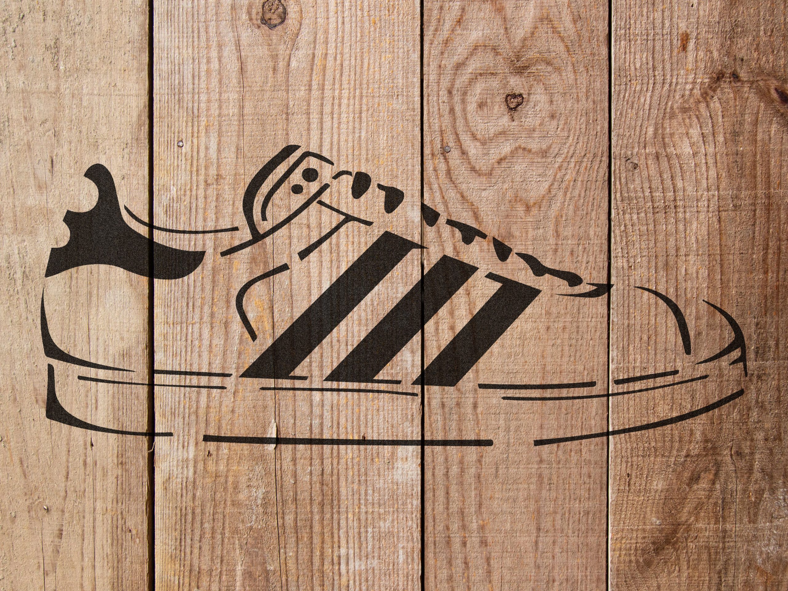 Sneaker Stencil Art and Wall Stencil Stencil Giant