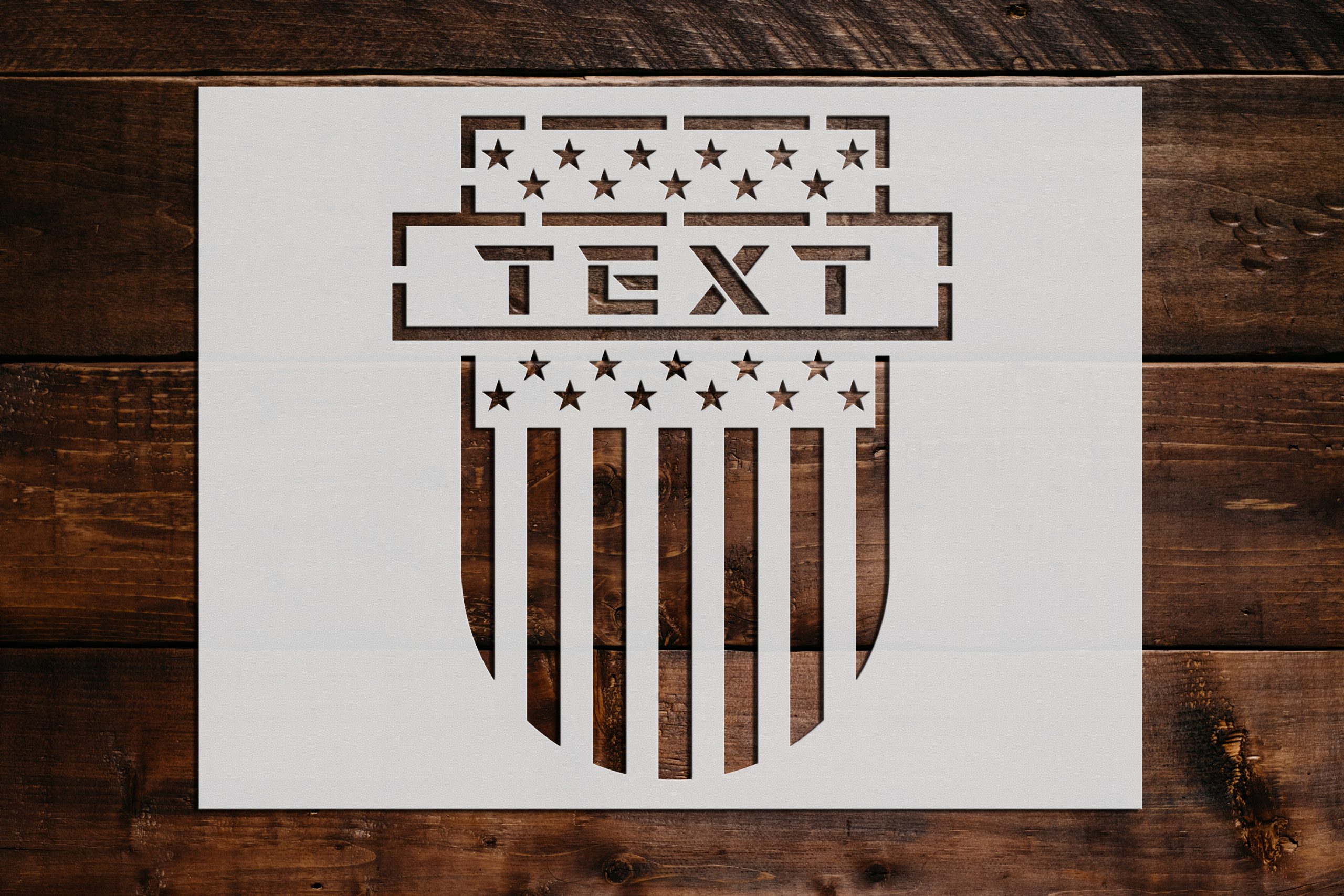 Badge with Stars and Stripes Stencil Art and Wall Stencil Stencil Giant