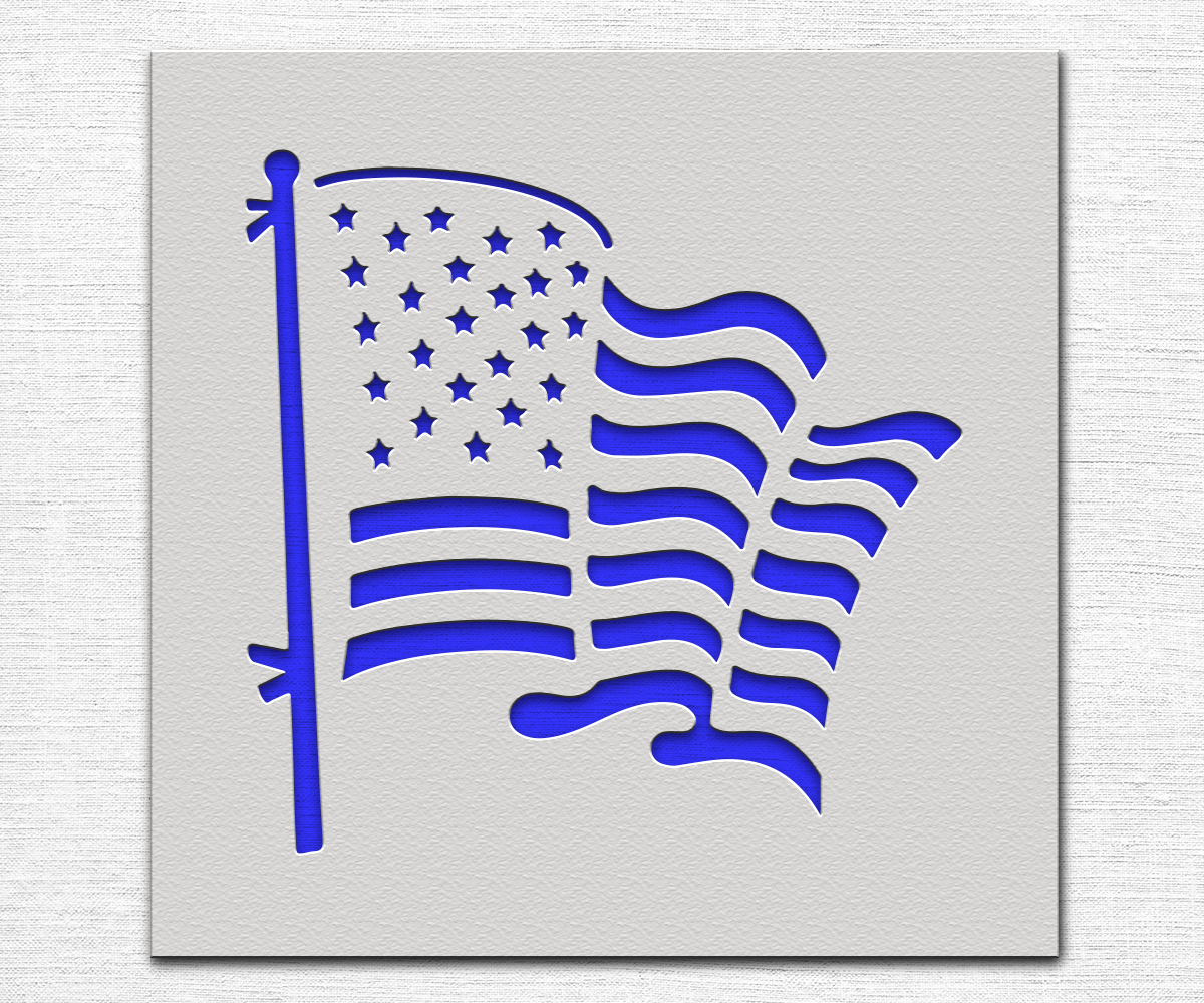 American Flag Stencil Art and Wall Stencil Stencil Giant