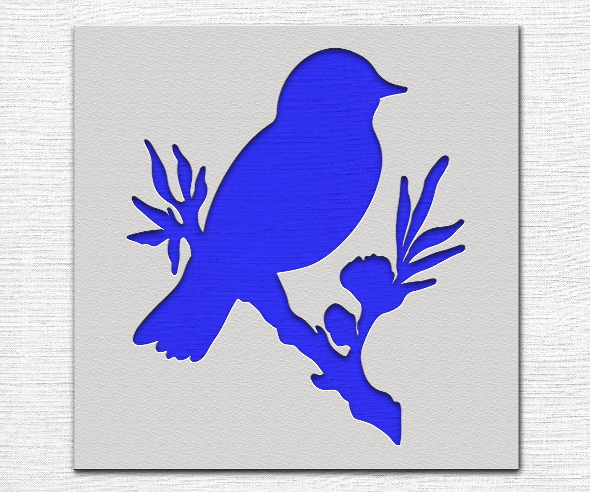 Bird on a Branch Stencil Art and Wall Stencil Stencil Giant