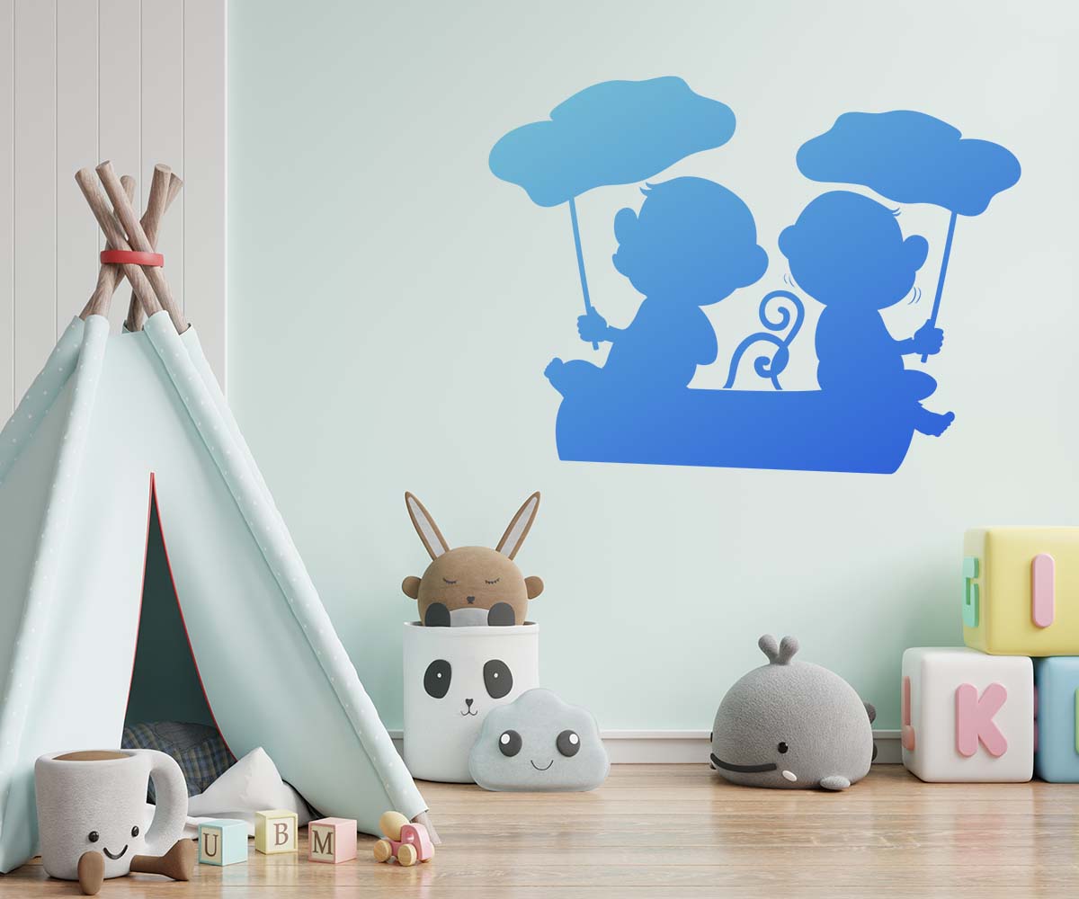 Two Monkeys Stencil Art and Wall Stencil Stencil Giant