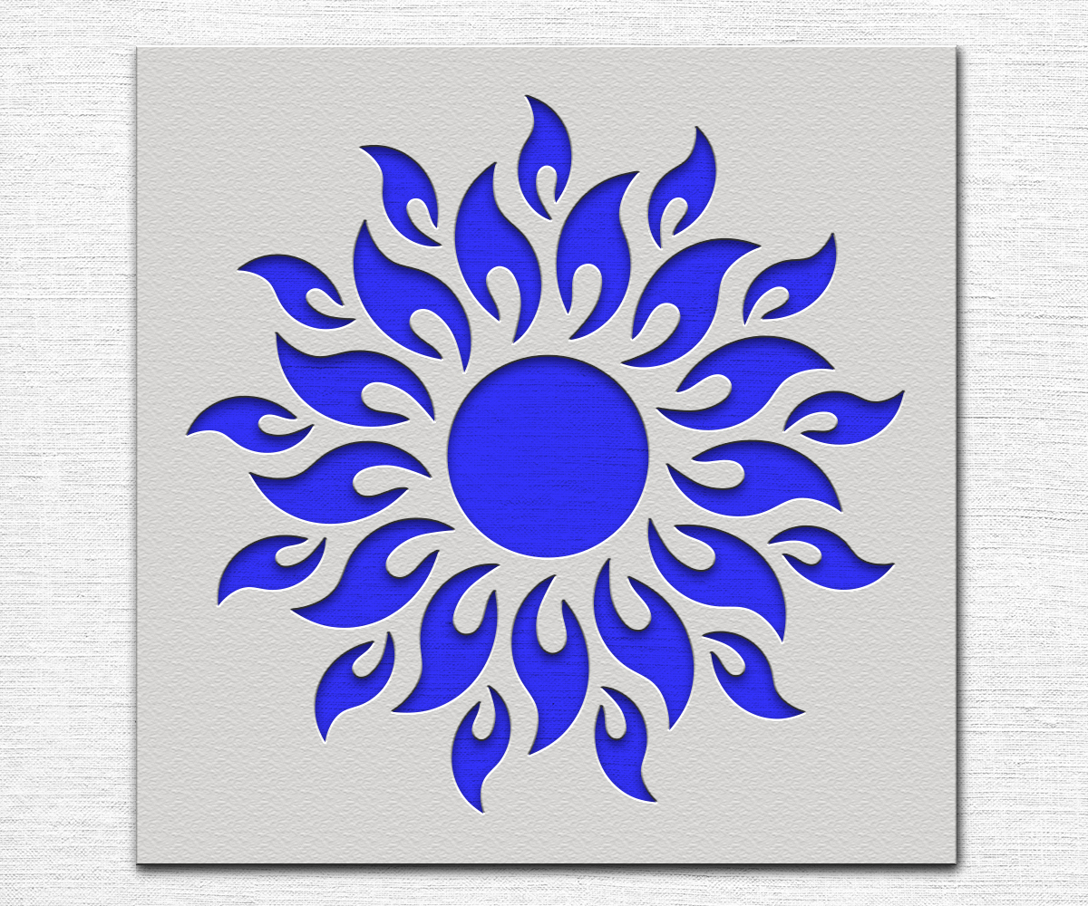 Sun Stencil Art and Wall Stencil Stencil Giant