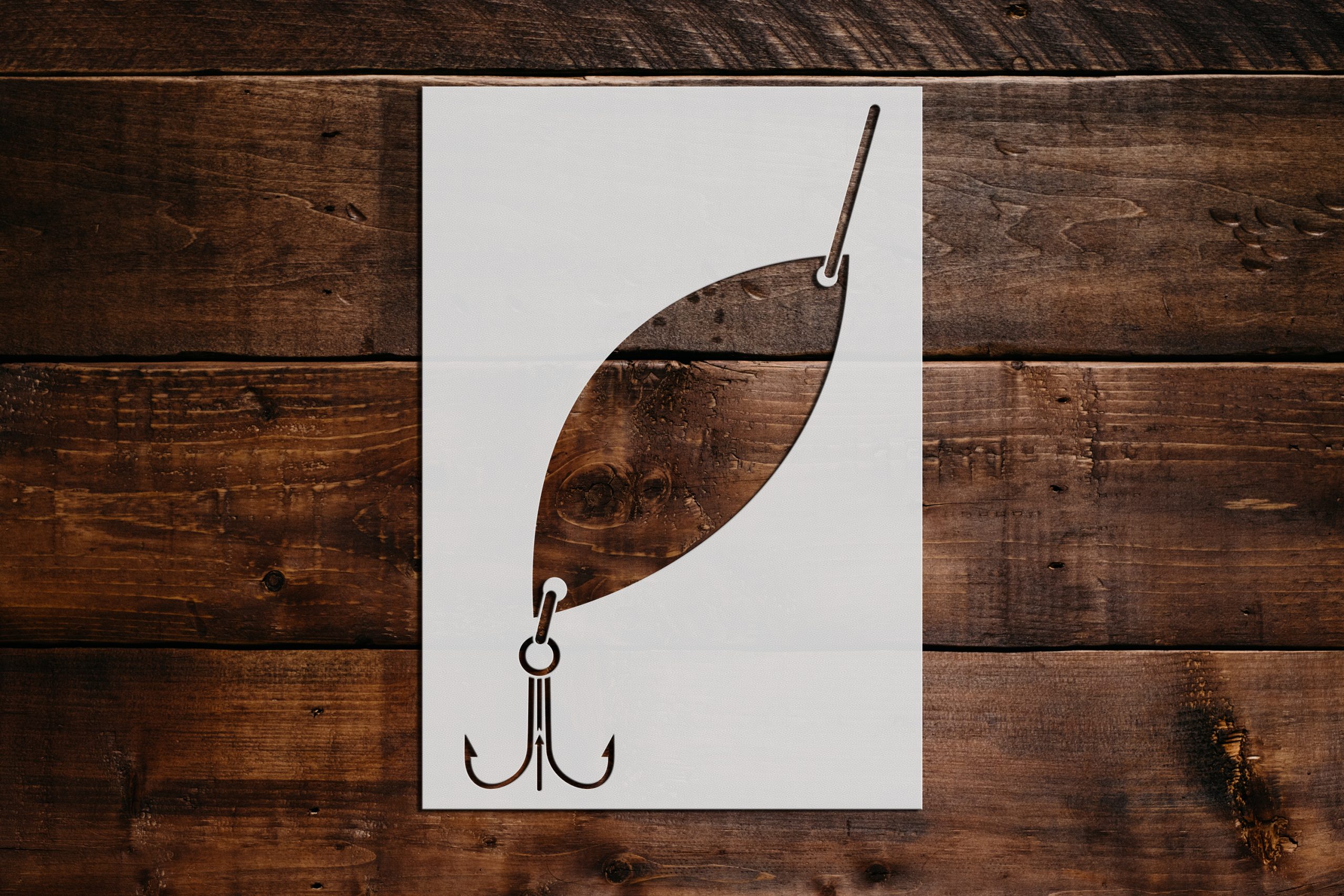 Fishing Lure Stencil Art and Wall Stencil Stencil Giant