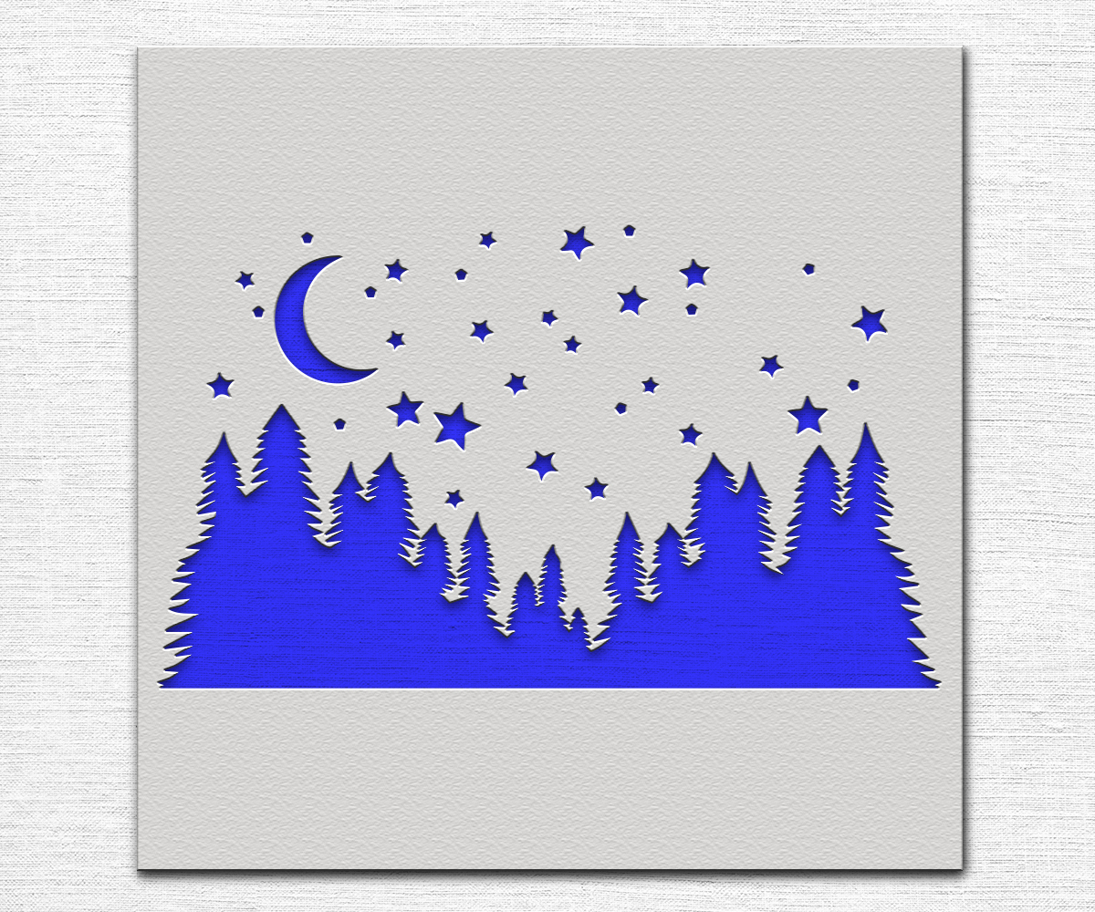 Starry Night Stencil Art and Wall Stencil Stencil Giant