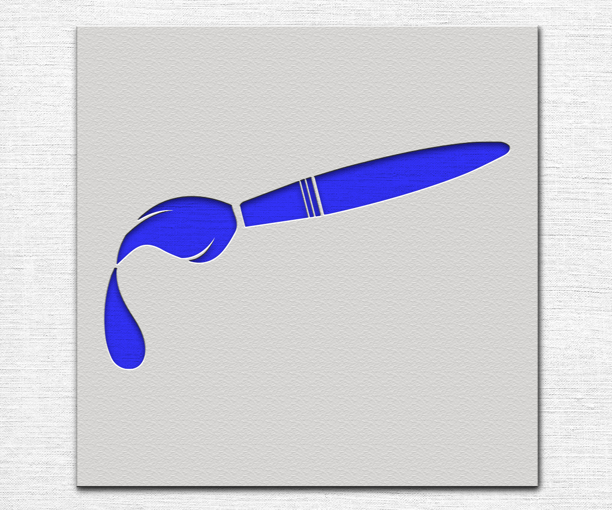 Paint Brush Stencil Art and Wall Stencil Stencil Giant