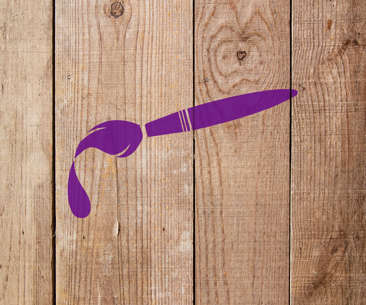 Paint Brush Stencil Art and Wall Stencil Stencil Giant
