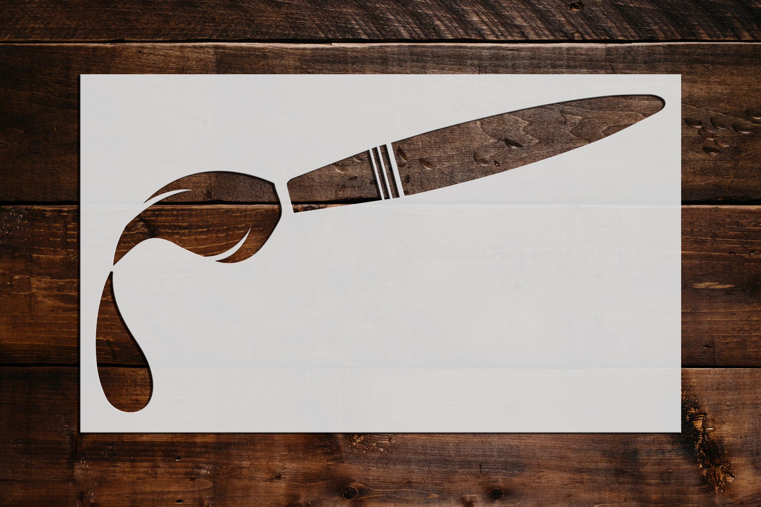 Paint Brush Stencil Art and Wall Stencil Stencil Giant