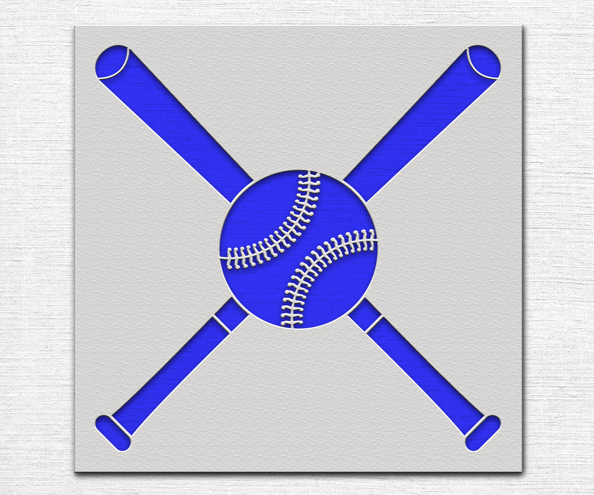 Baseball and Bats Stencil Art and Wall Stencil Stencil Giant
