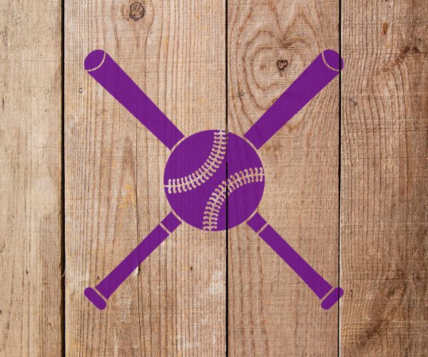 Baseball and Bats Stencil Art and Wall Stencil Stencil Giant