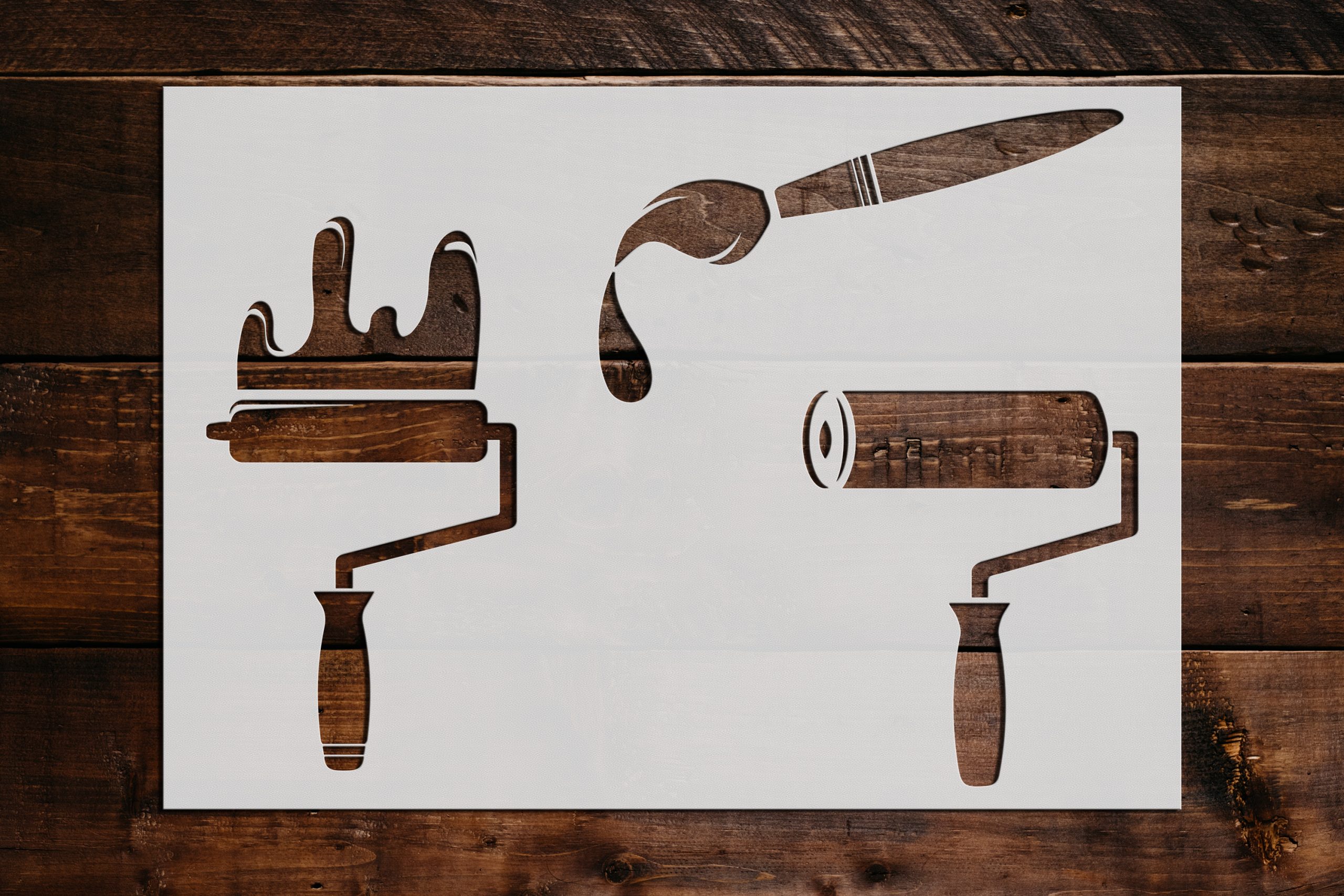 Paint Brushes Stencil Art and Wall Stencil Stencil Giant